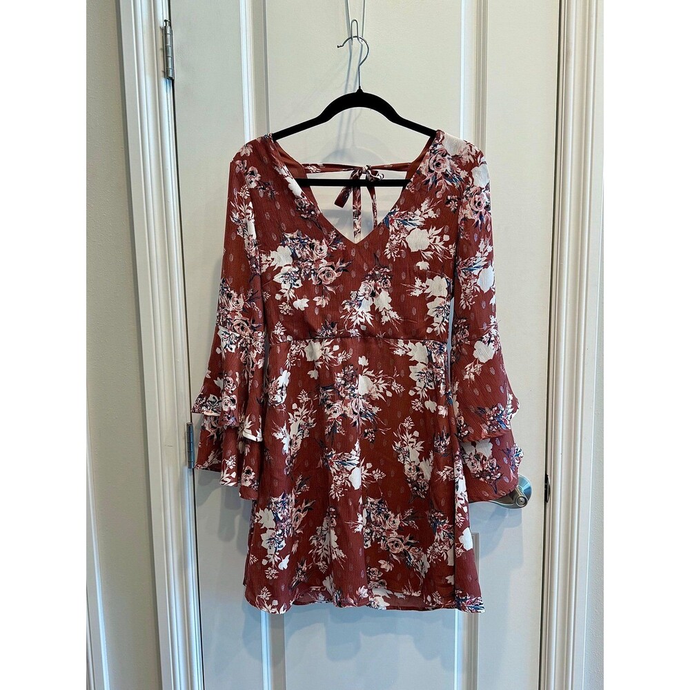 LIKE NEW Cute Boho Style Floral Mini Dress - Size S - Charlotte Russe